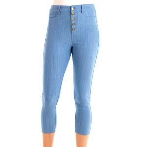 NWT New Fresh Produce Blue  Freshfit Hi-Rise Crop Pants S or L